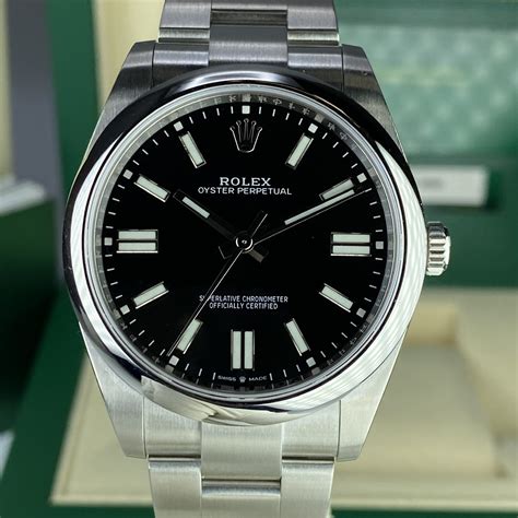 rolex oyster perpetual 26mm black dial|Rolex Oyster Perpetual 41mm 124300.